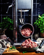 Poussoir à saucisses, 5 litres, en acier inoxydable, avec manivelle