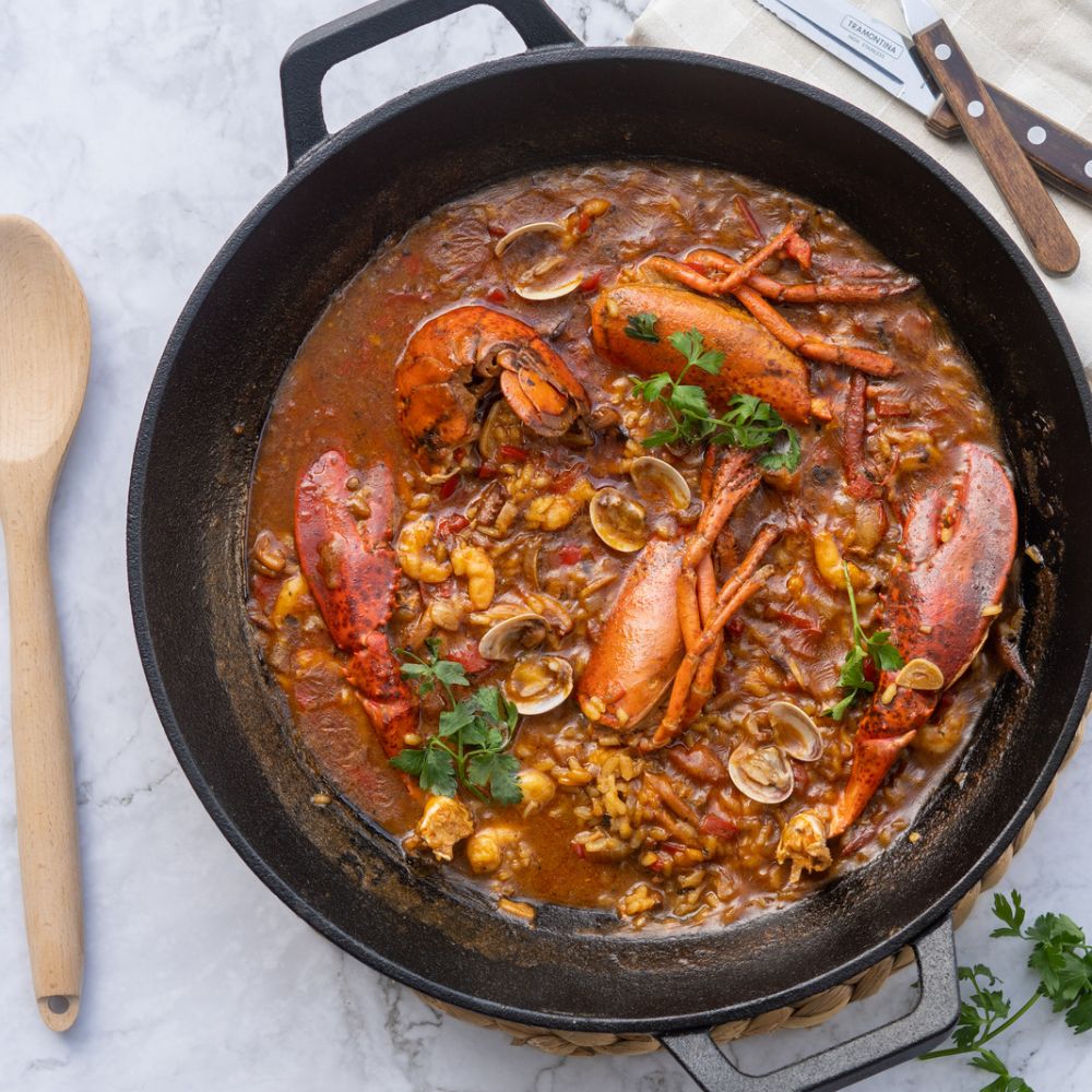 Poêle wok, Ø 35,5 cm, en fonte