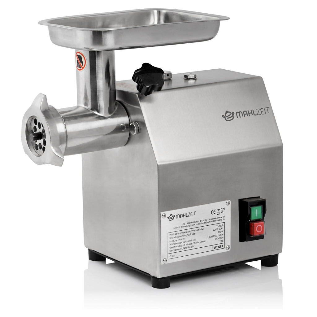 Electric meat grinder, stainless steel, 250W - 75kg/h