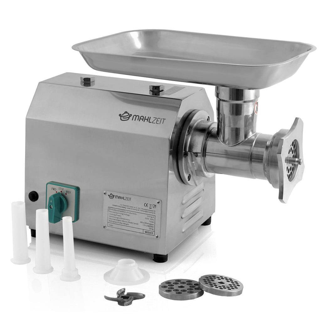 Electric meat grinder, stainless steel, 750W - 150kg/h