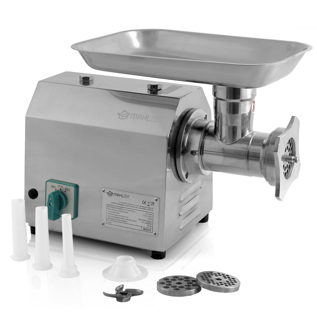 Fleischwolf, elektrisch, Edelstahl, 750W - 150kg/h
