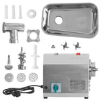 Hachoir à viande électrique, acier inoxydable, 750 W - 150 kg/h