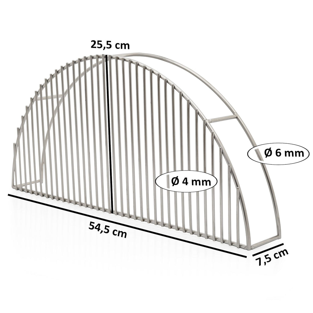 Grille de maintien au chaud en acier inoxydable pour barbecue à charbon de Ø 57 cm, extension universelle pour grille de barbecue
