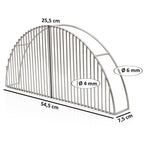 Grille de maintien au chaud en acier inoxydable pour barbecue à charbon de Ø 57 cm, extension universelle pour grille de barbecue