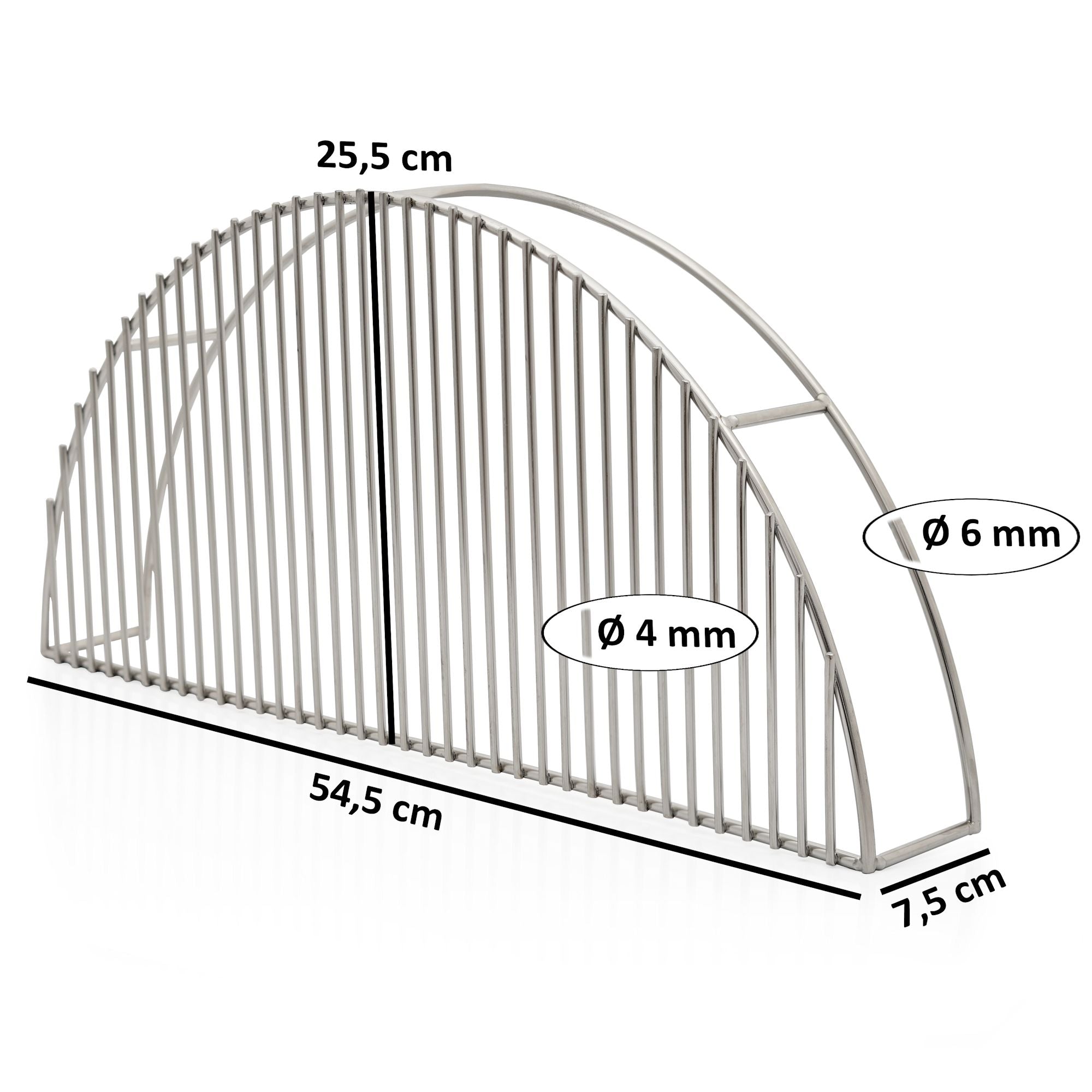 Grille de maintien au chaud en acier inoxydable pour barbecue à charbon de Ø 57 cm, extension universelle pour grille de barbecue