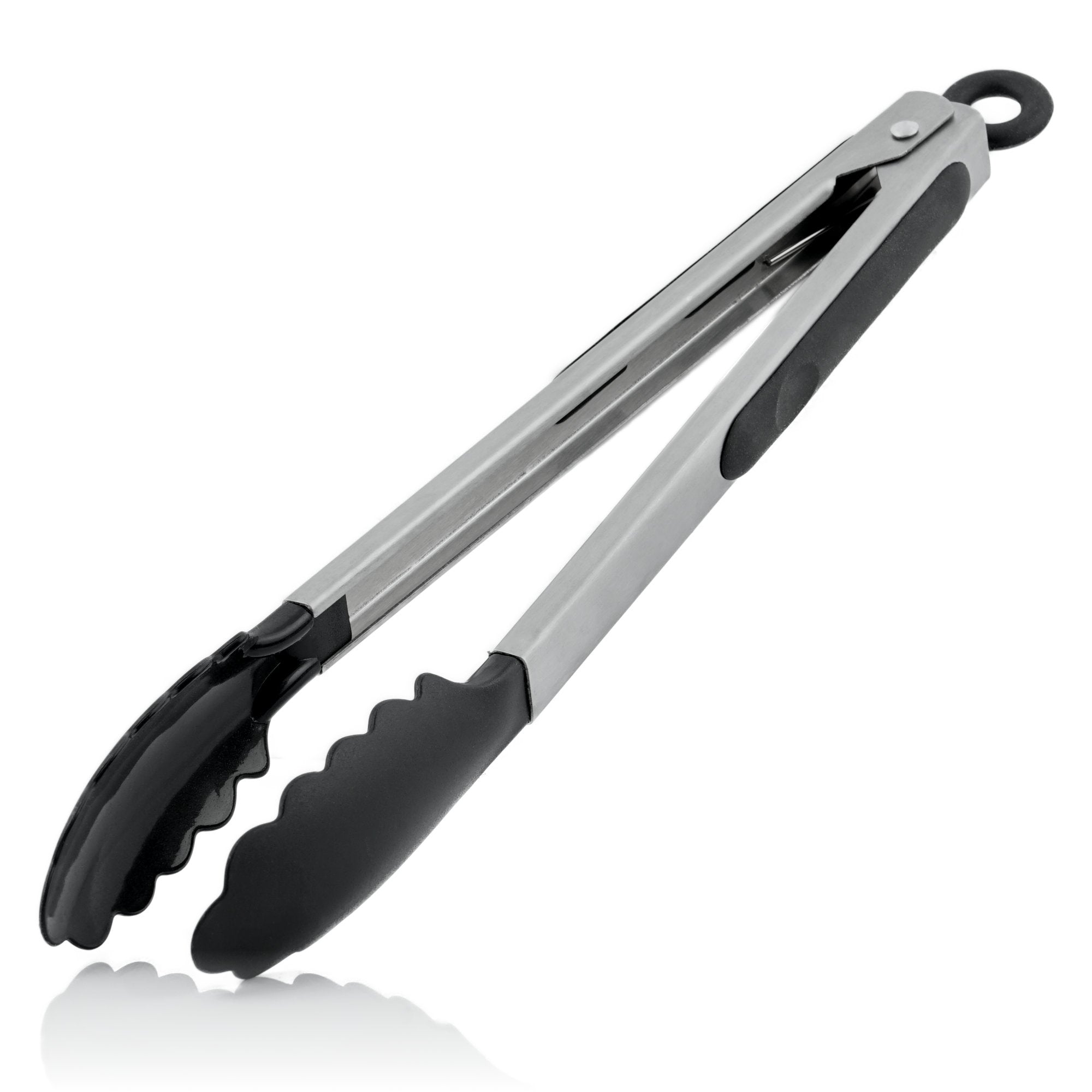 Grill tongs, stainless steel, heat-resistant