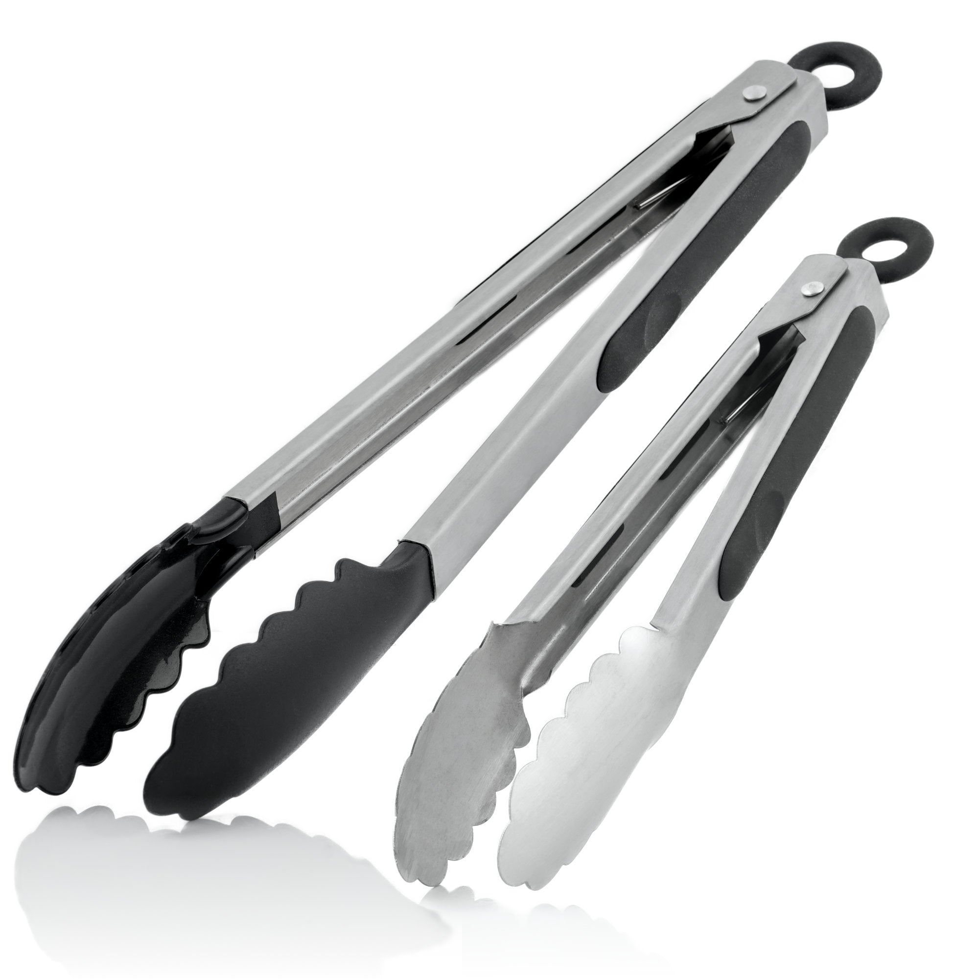 Grill tongs, stainless steel, heat-resistant