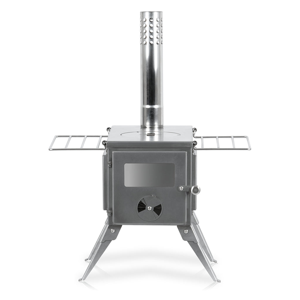 Tent stove, 51.5 x 42 x 216 cm, stainless steel