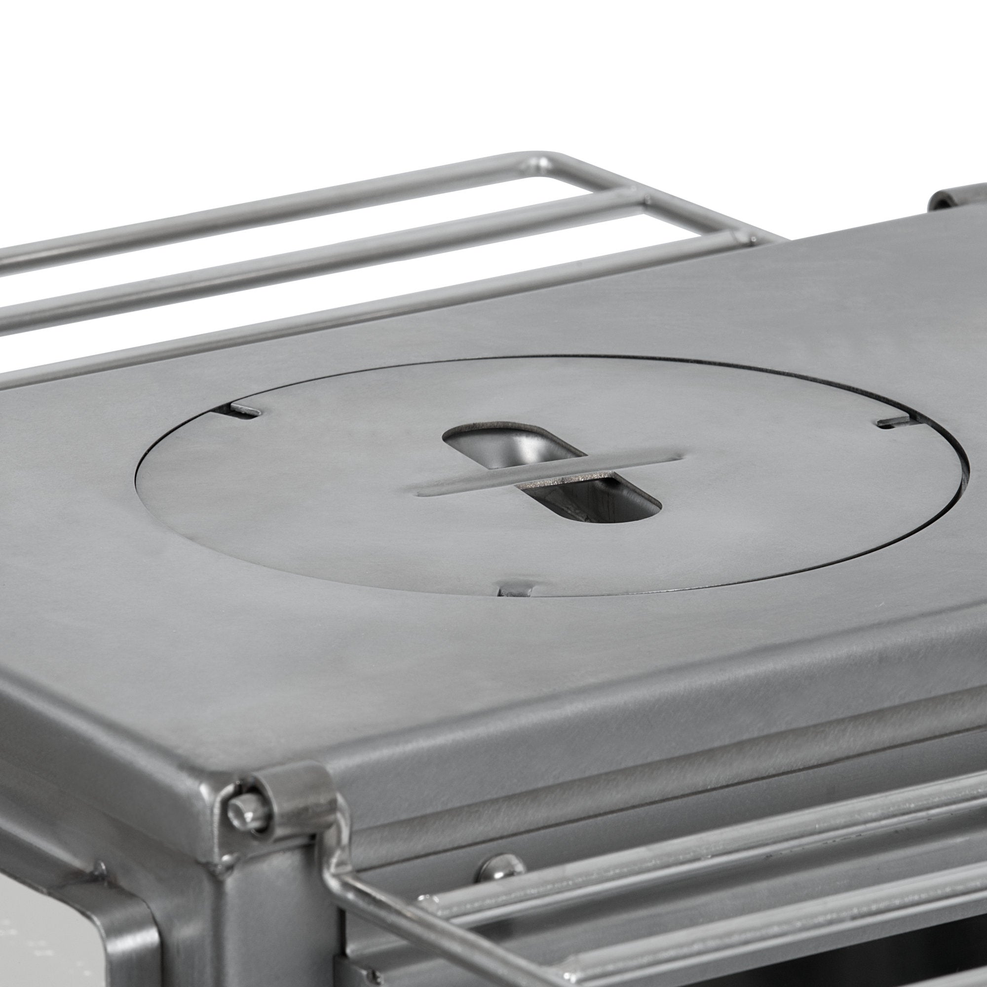 Tent stove, 51.5 x 42 x 216 cm, stainless steel