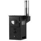 Patio heater, 58 x 43 x 157 cm, including fire chamber and fire pit